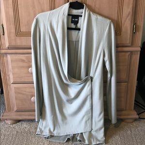 Nic+Zoe asymmetrical zip waterfall cardigan
